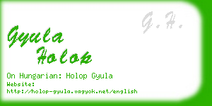 gyula holop business card